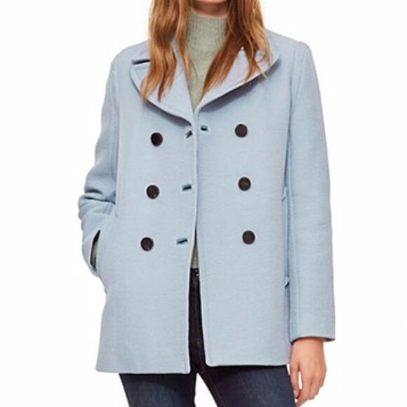 EUC Tory Burch Bonded Chiffon Texture Peacoat Light Blue Size 0 - Picture 1 of 7